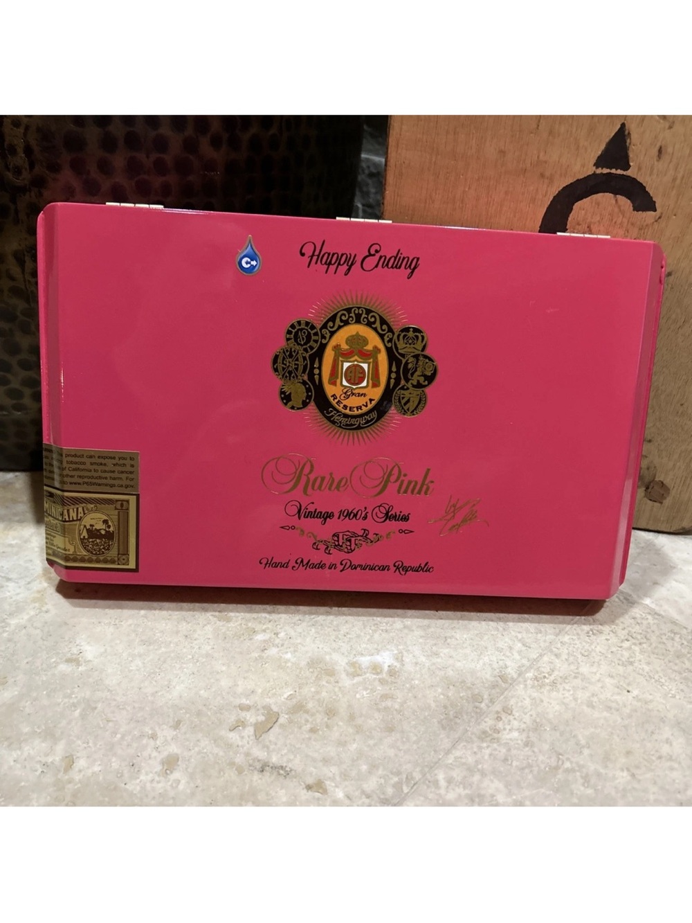 ARTURO FUENTE Rare Pink HAPPY ENDING Empty Cigar Box